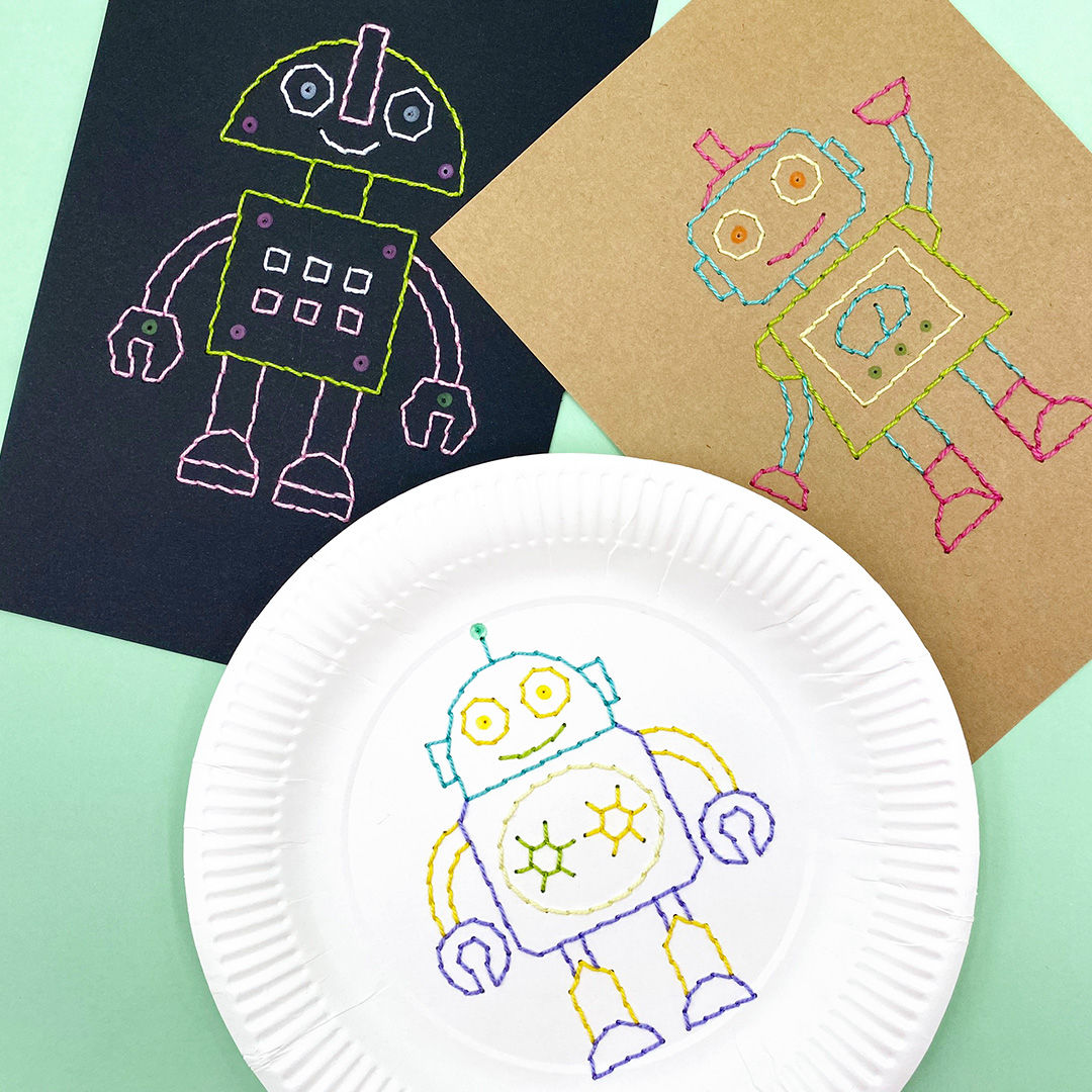 Embroidery Patterns - Robots
