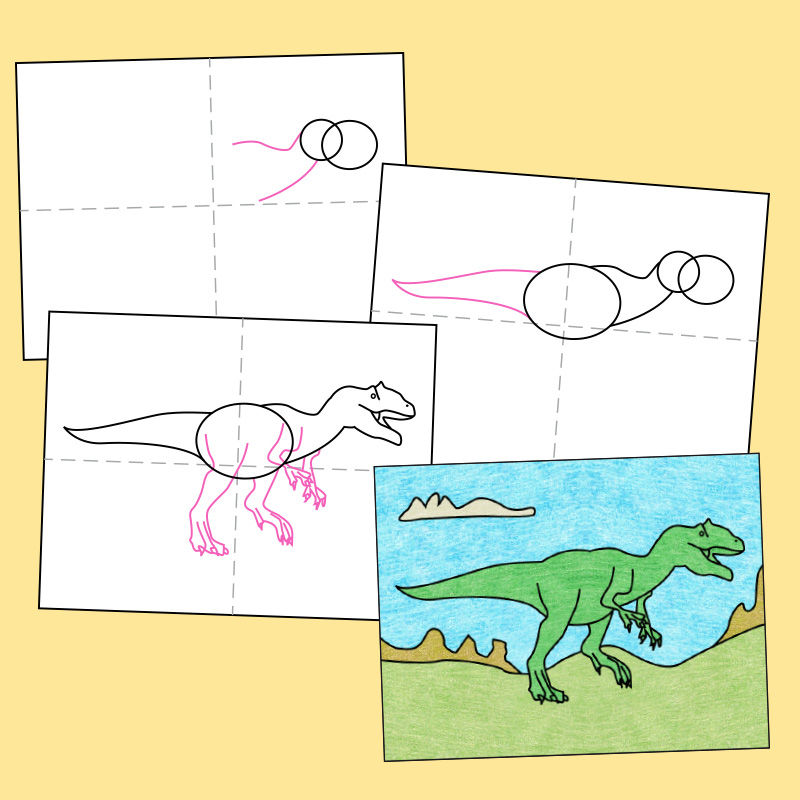 Guided Drawing - Dinosaurs