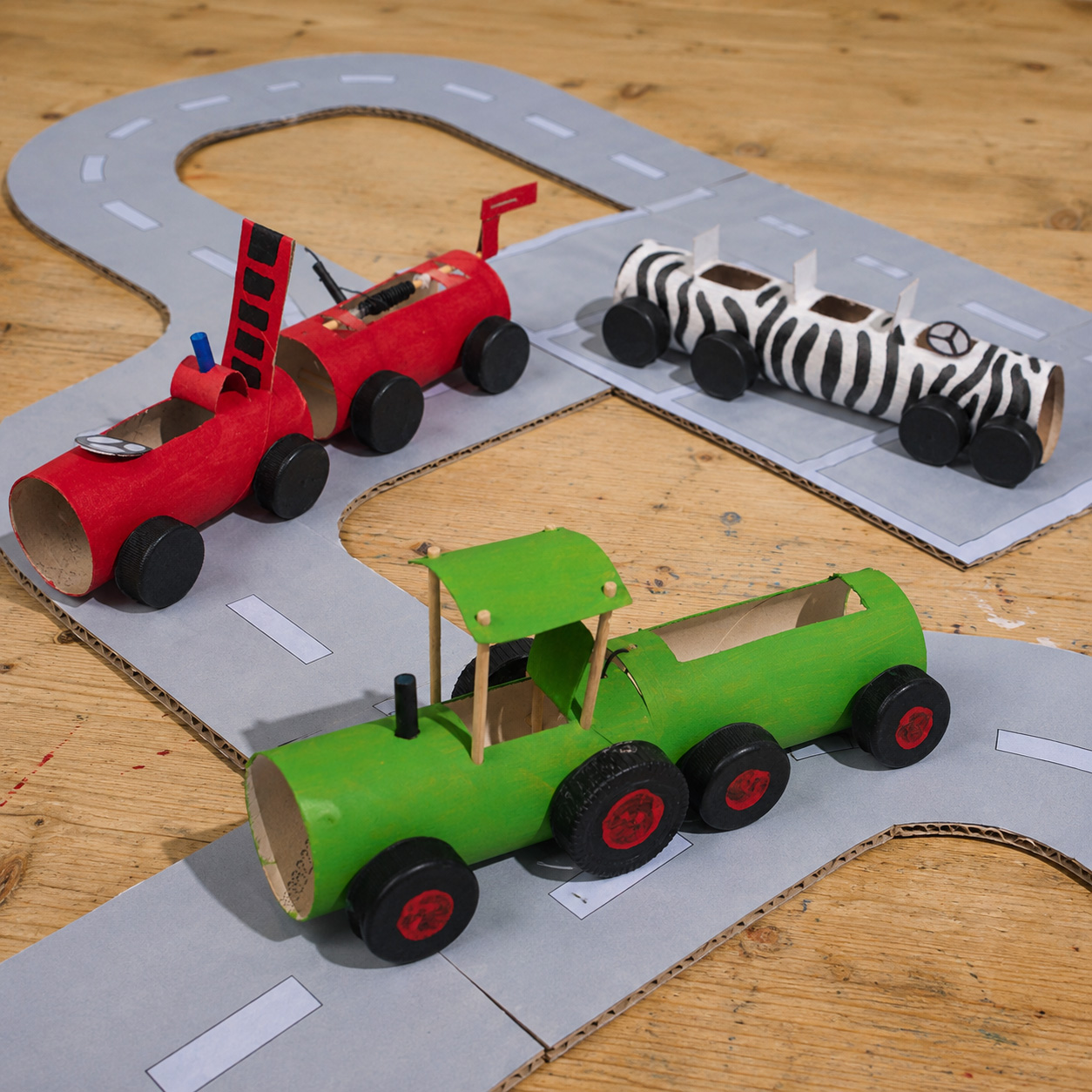 Cardboard Roll Cars