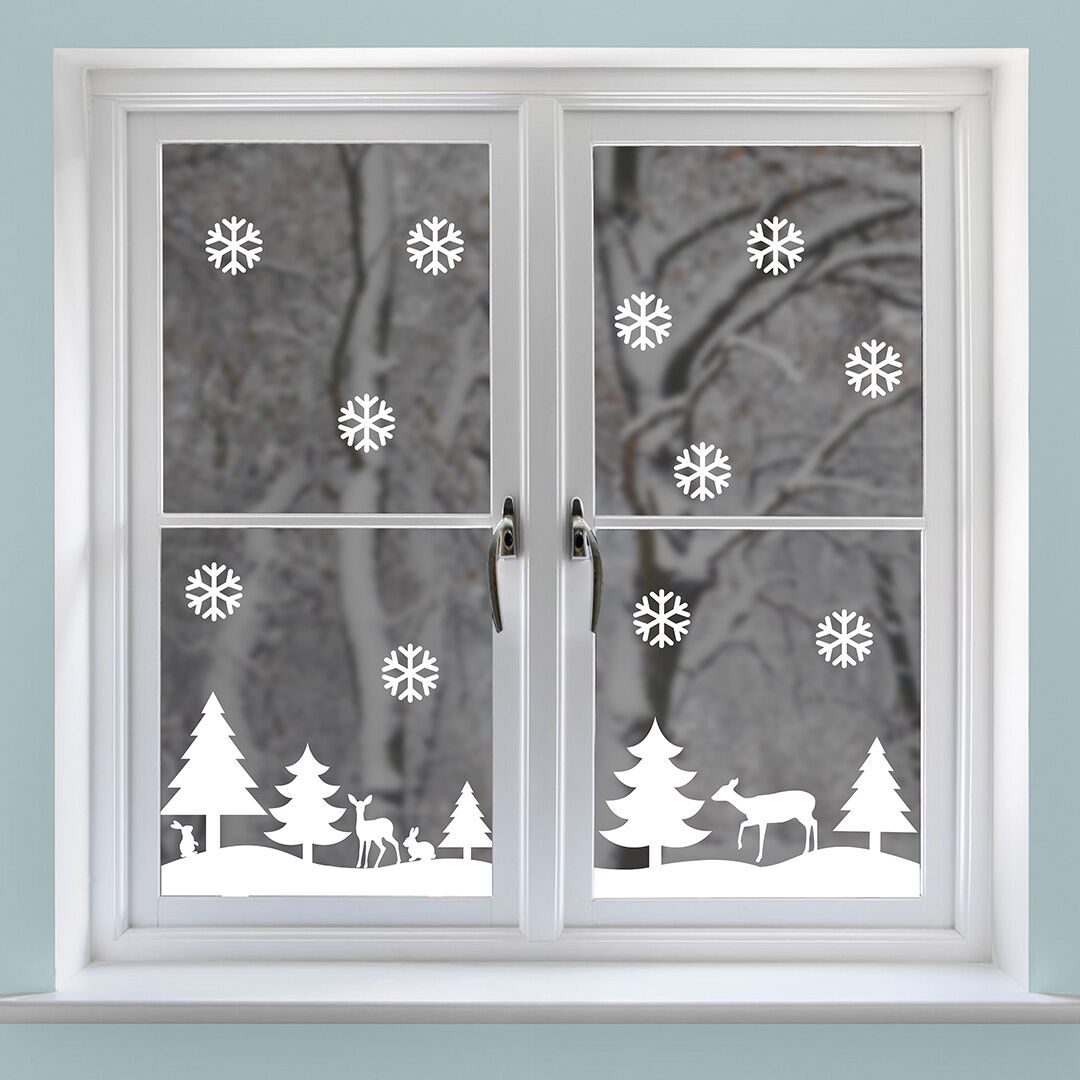 Snowy-Landscape Window Collage