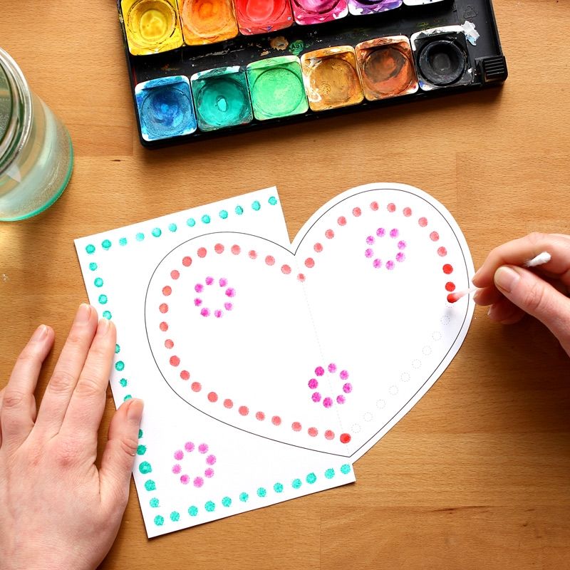 Dot Painting With Cotton Buds - Mother’s Day