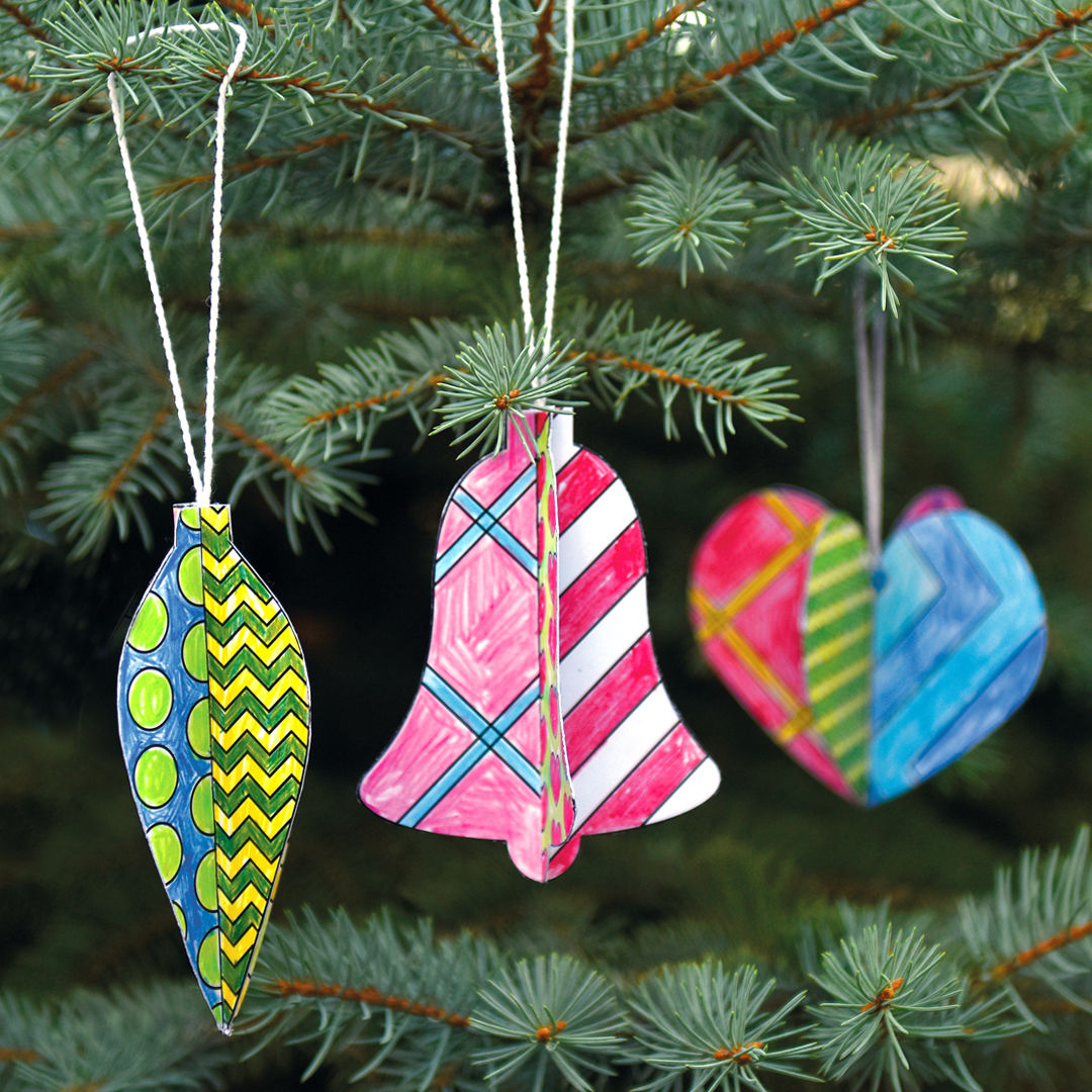 Colorful Pop-Art Ornaments: DIY Christmas Tree Decorations
