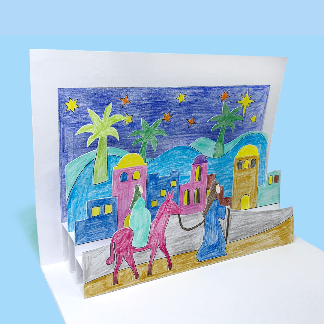 Pop-Up Card - On the Way to Bethlehem